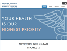 Tablet Screenshot of premierinternalmedicineplano.com
